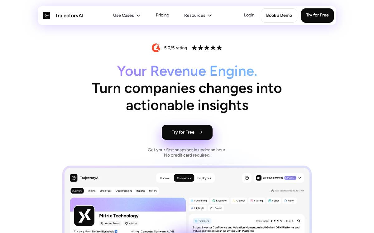 Intrajectory website preview