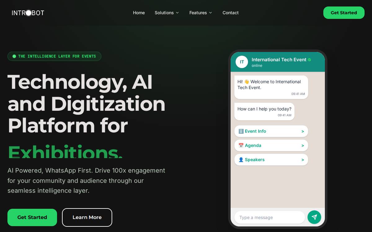 Introbot website preview