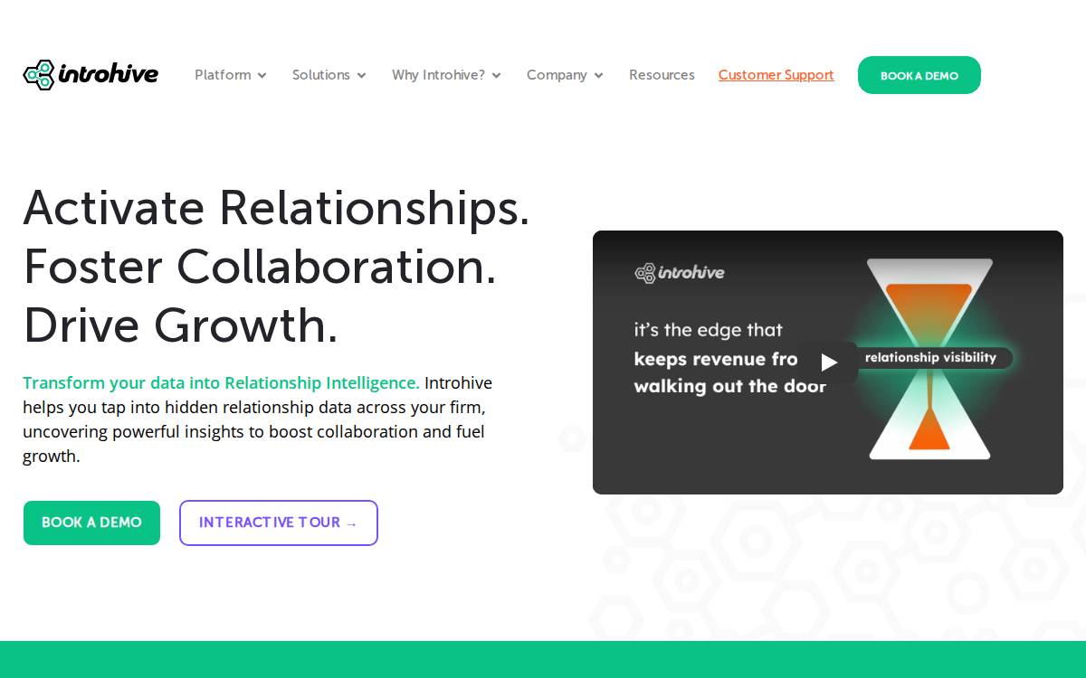 Introhive press release website preview