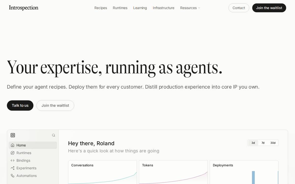 Introspection website preview
