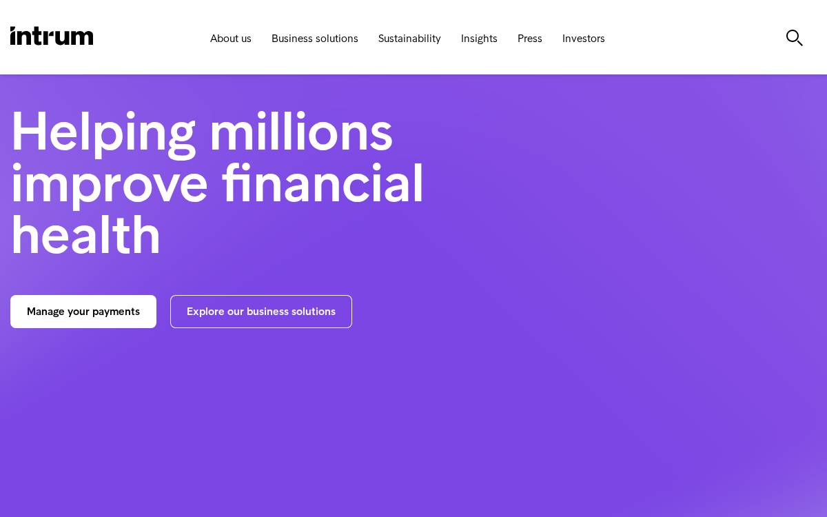Intrum AB website preview