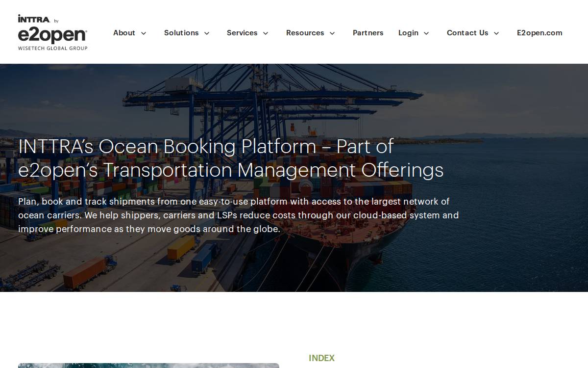 INTTRA website preview