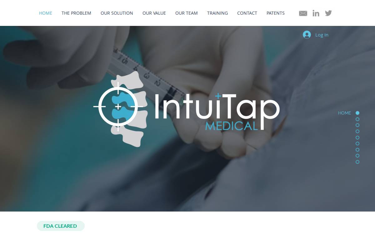 IntuiTap Medical website preview