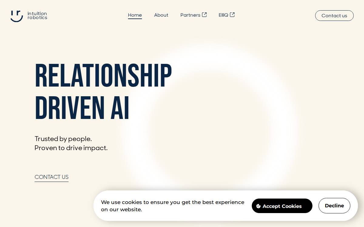 Intuition Robotics website preview