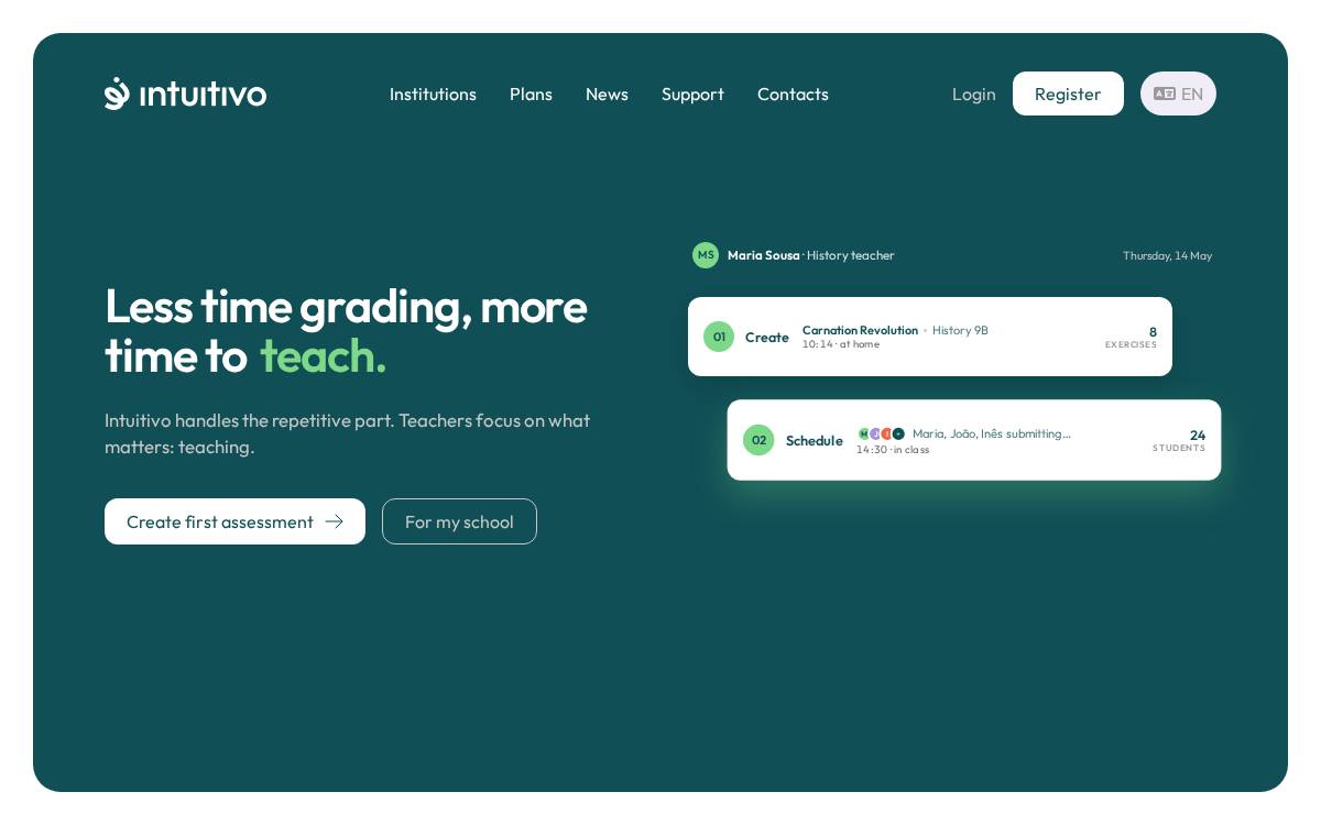 Intuitivo website preview