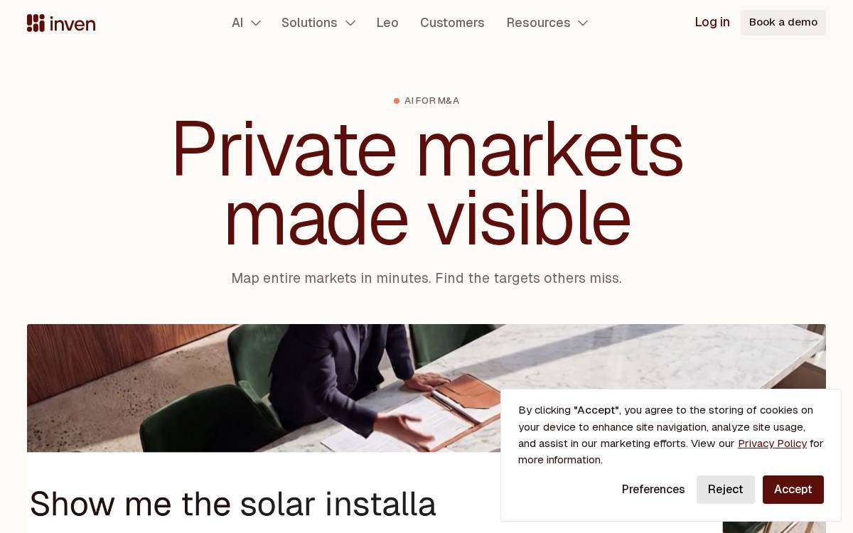 Inven website preview