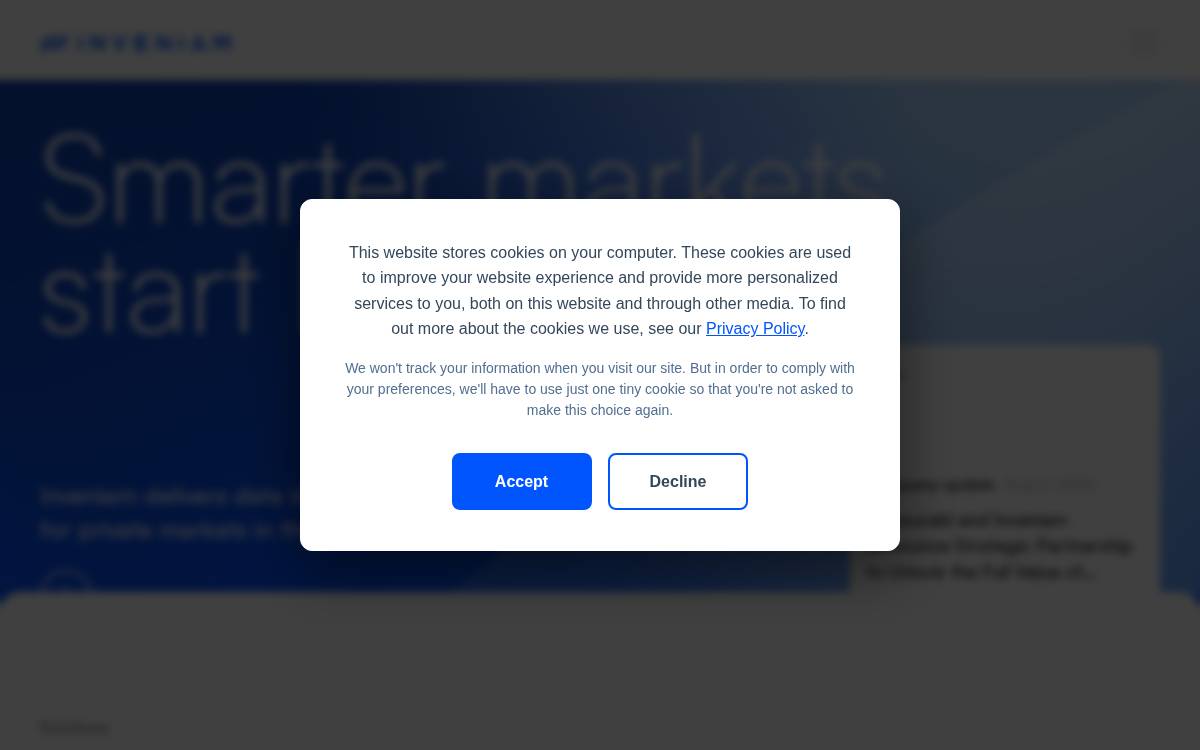 Inveniam website preview