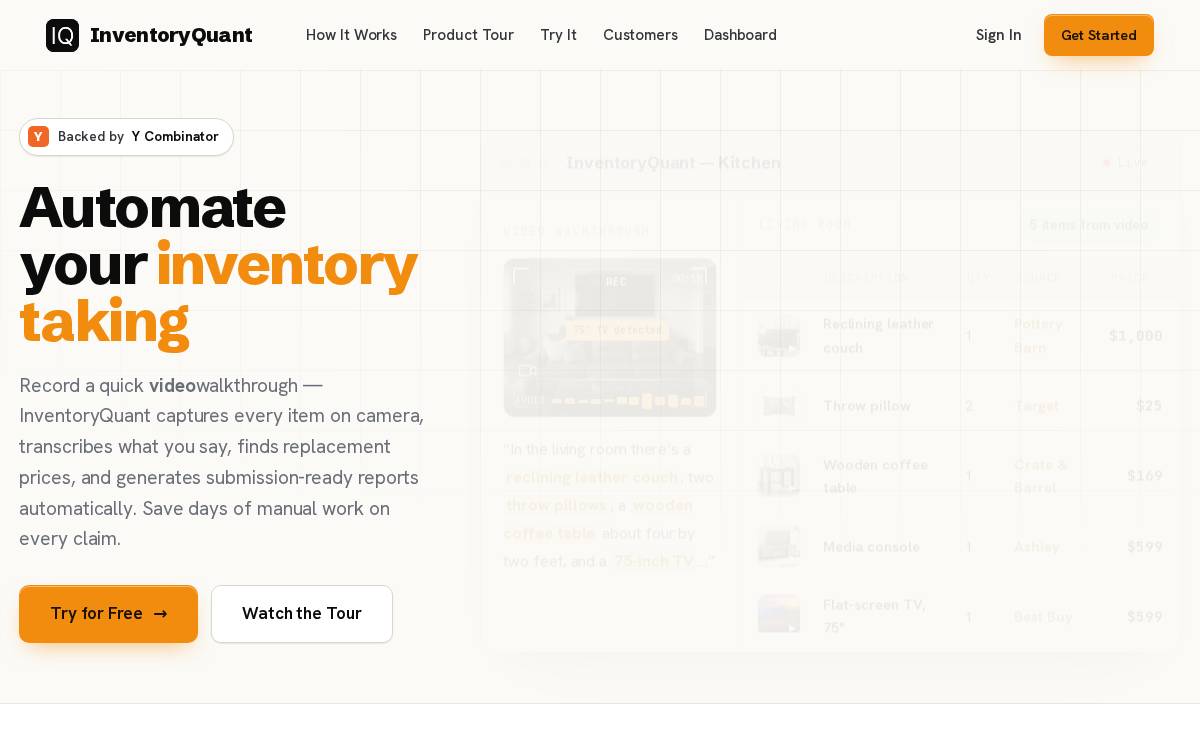 InventoryQuant website preview