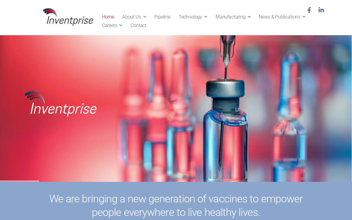 Inventprise website preview