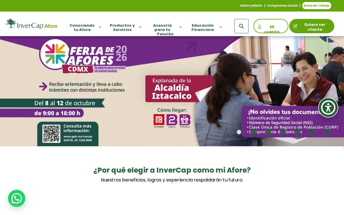 Invercap website preview