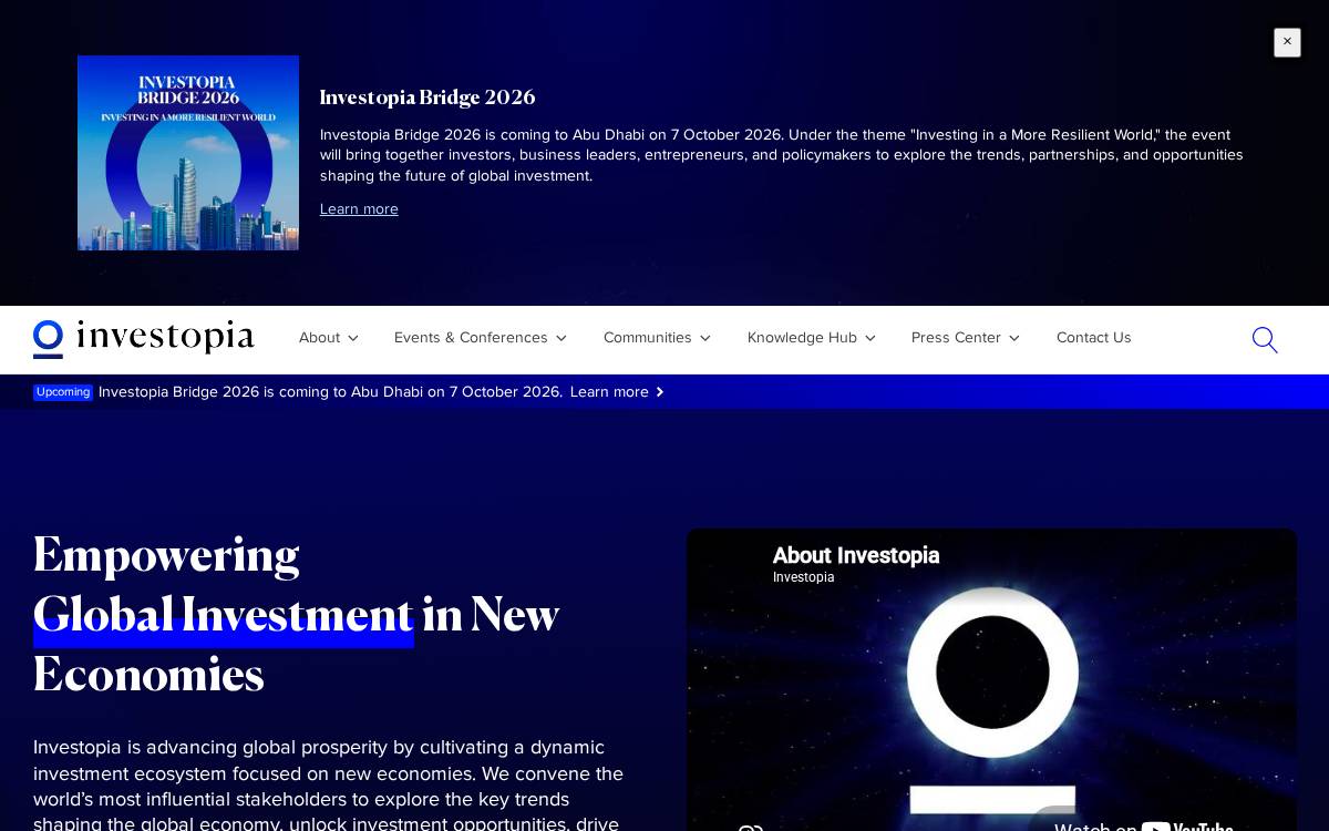 Investopia website preview