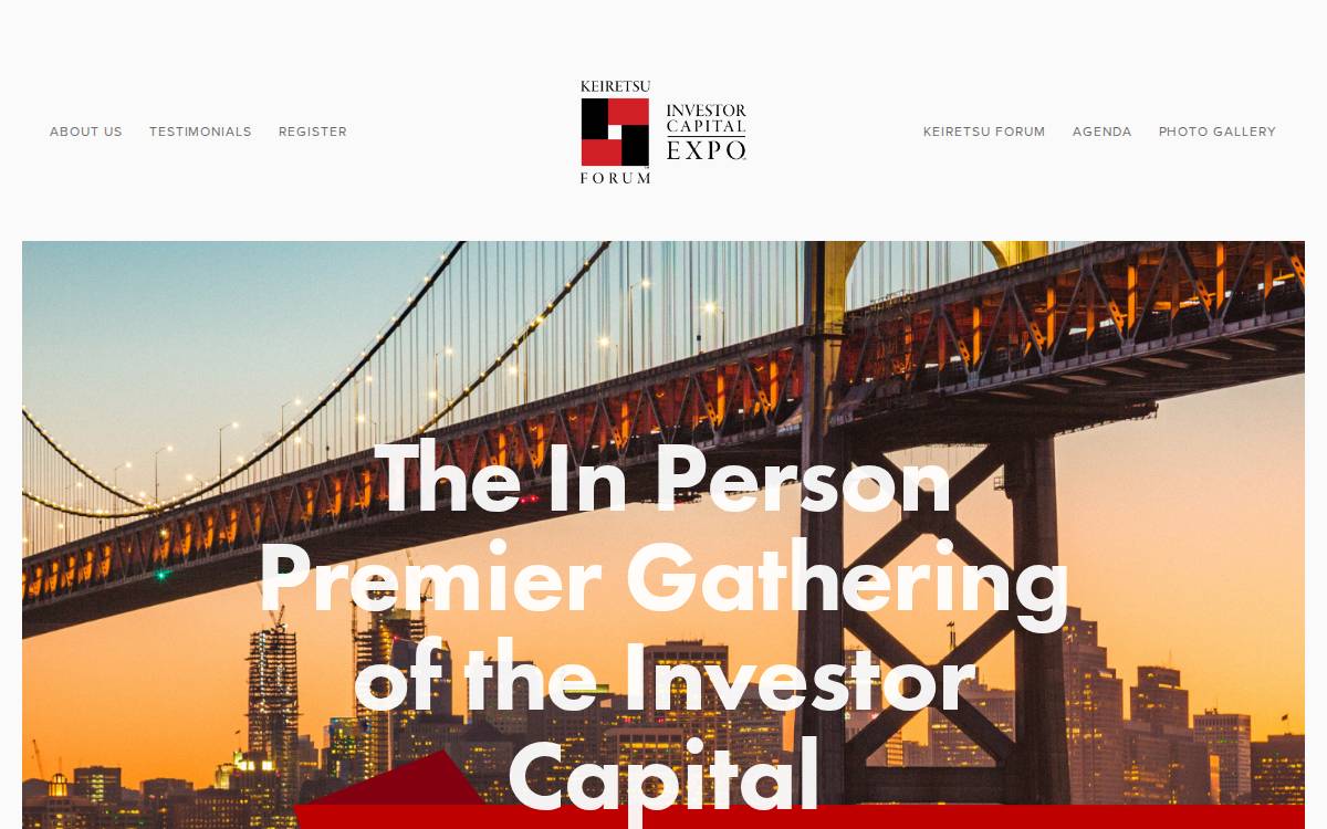Investor Capital Expo website preview