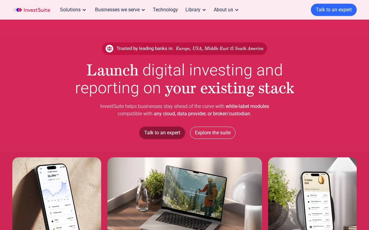 Investsuite website preview
