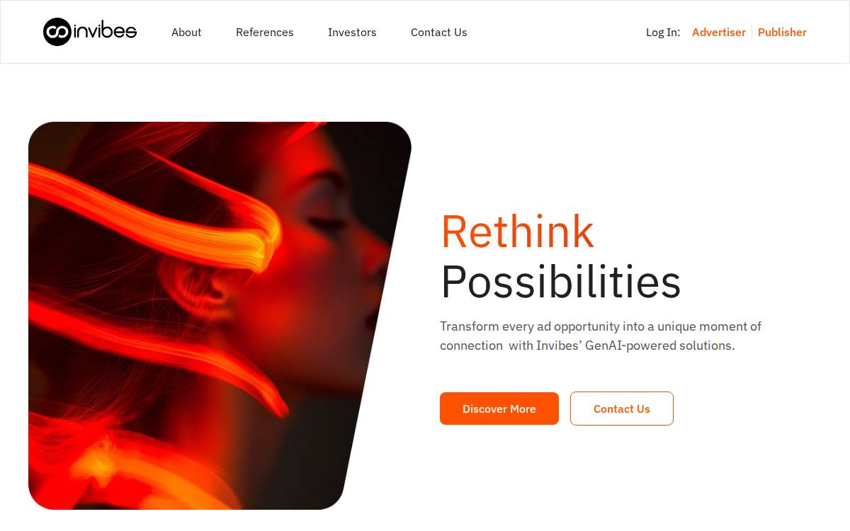 Invibes website preview
