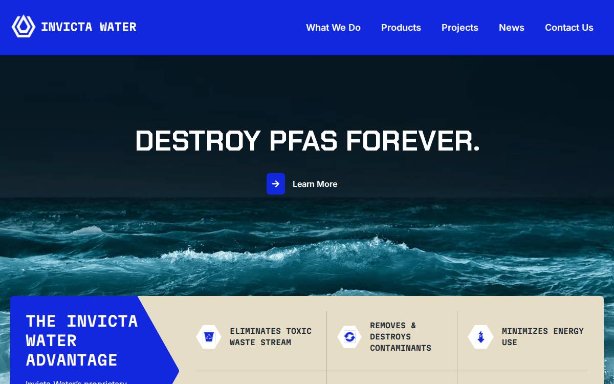 Invicta Water website preview