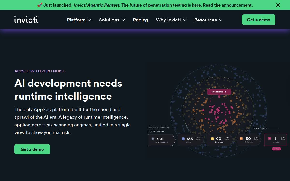 Invicti Security website preview