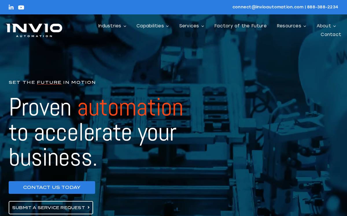 Invio Automation website preview