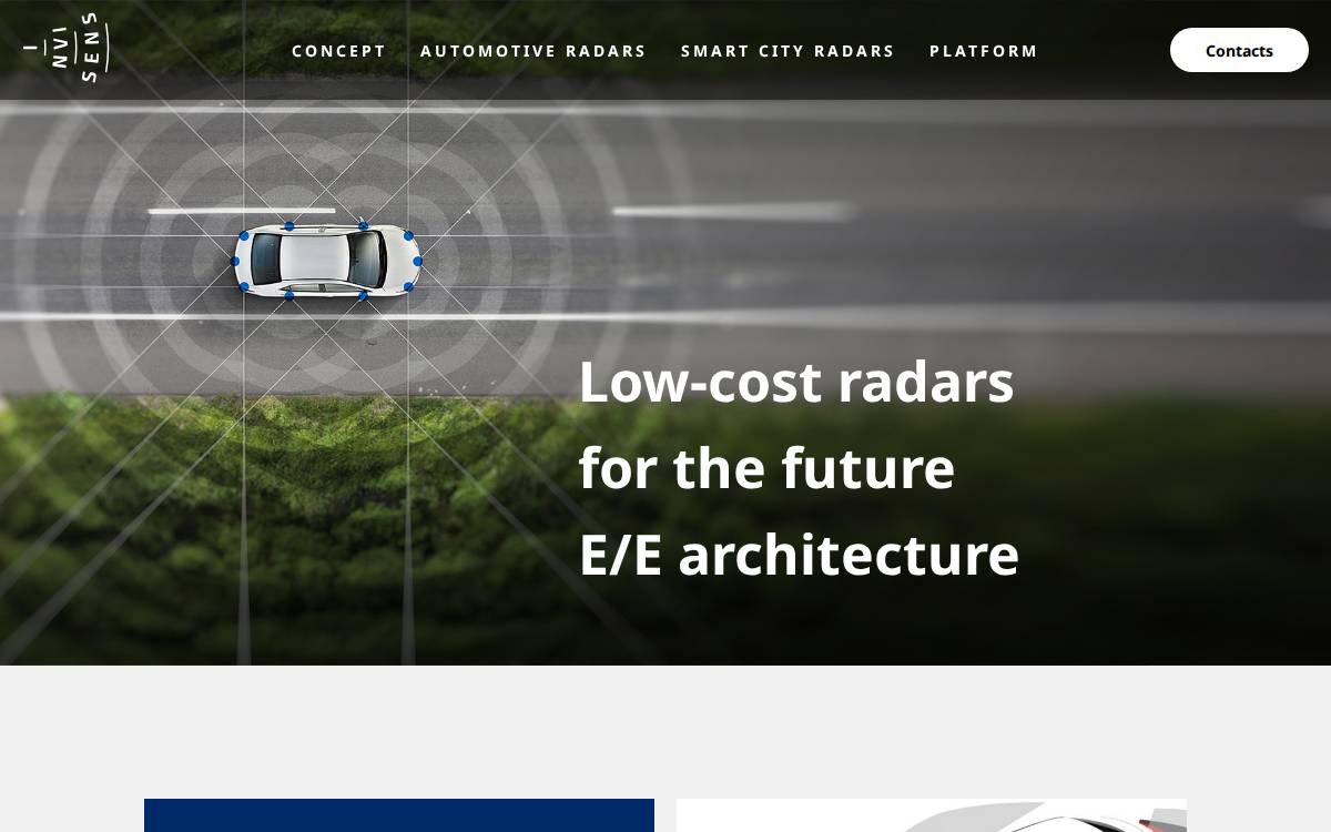 Invisens website preview