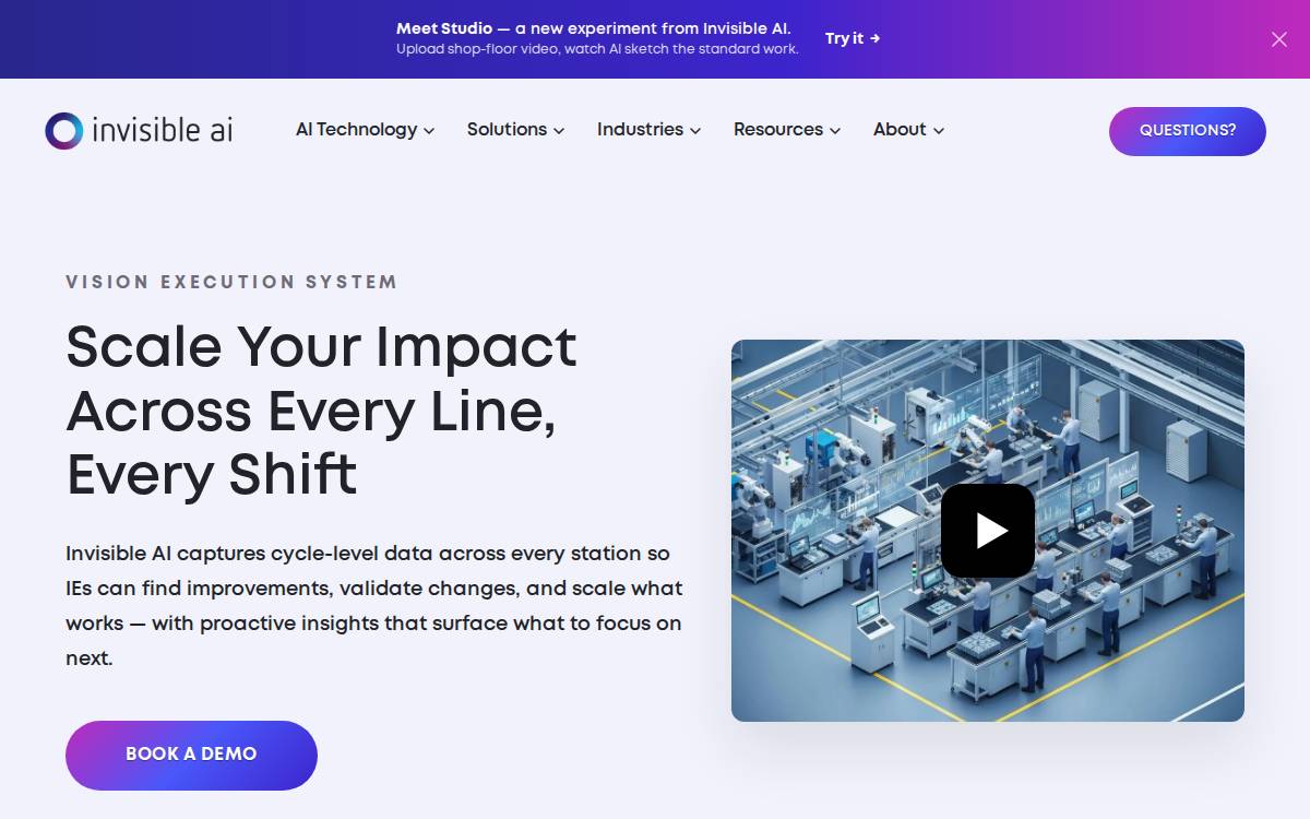 Invisible AI website preview