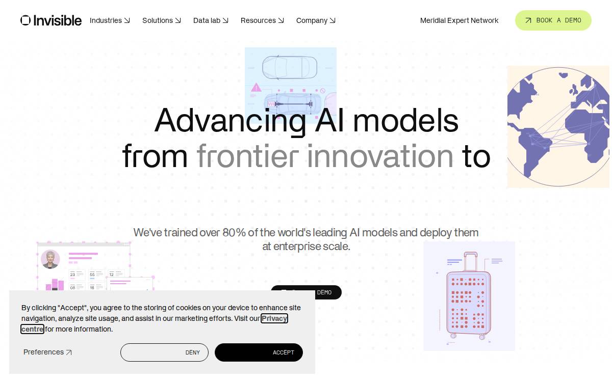 Invisible Technologies website preview