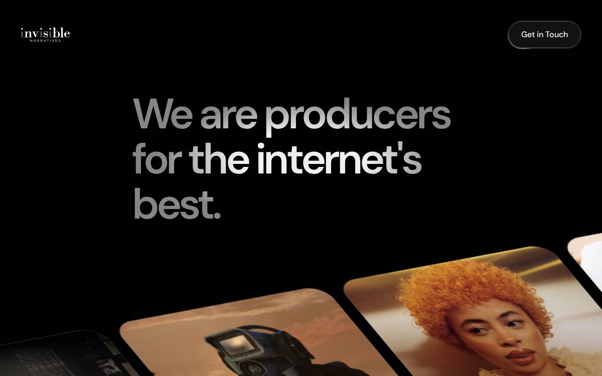 Invisible Narratives website preview