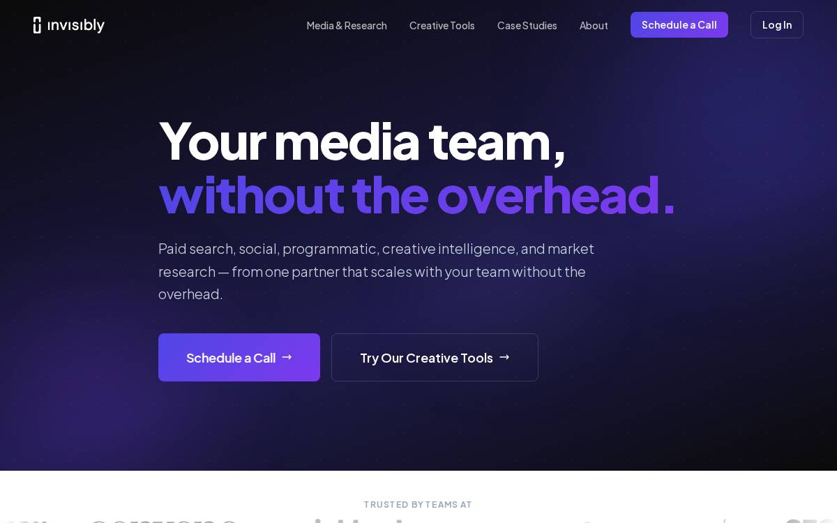 Invisibly website preview