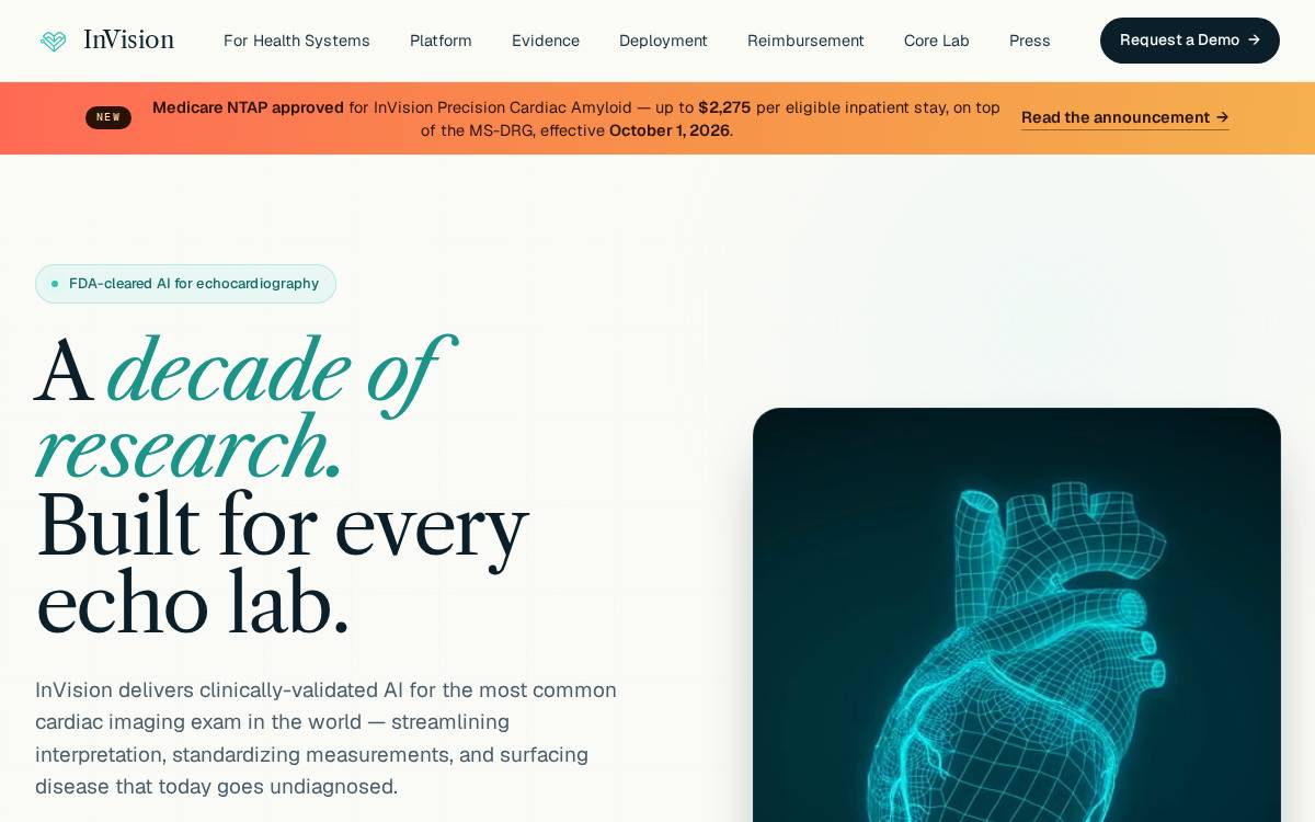 InVision Medical Technology website preview