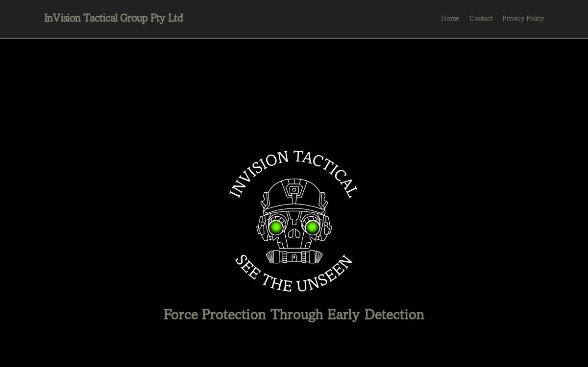 Invision Tactical website preview