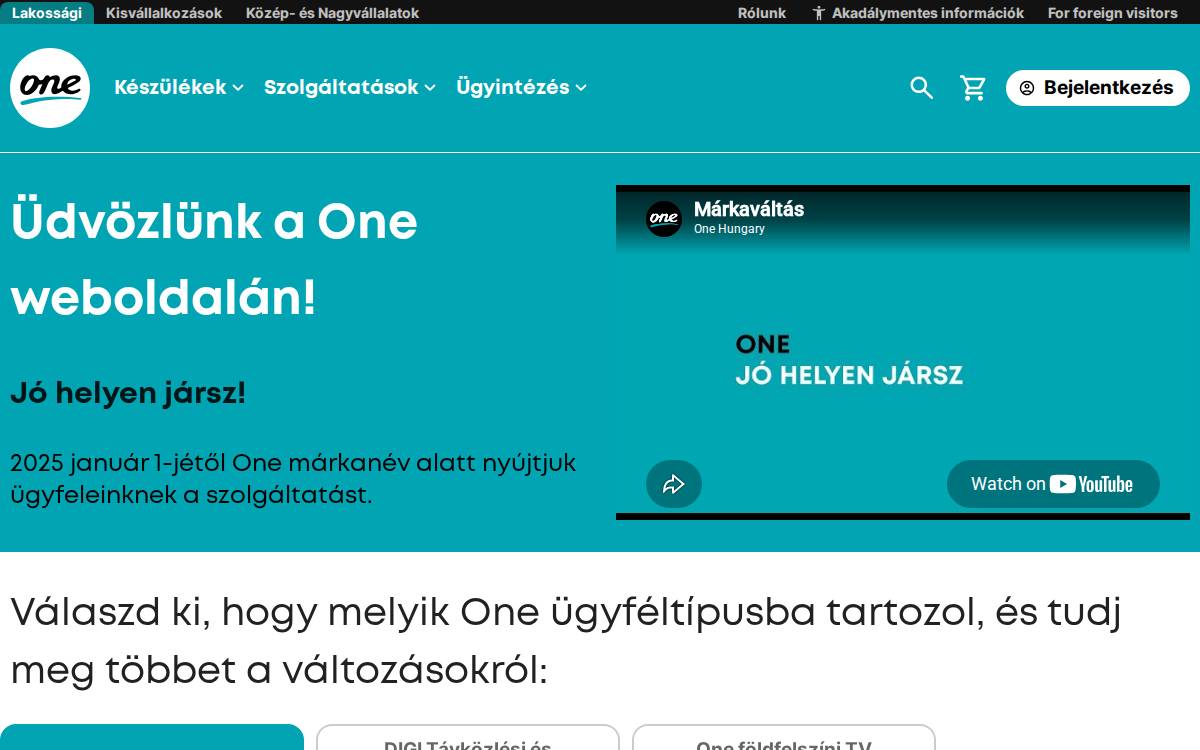 Invitel website preview