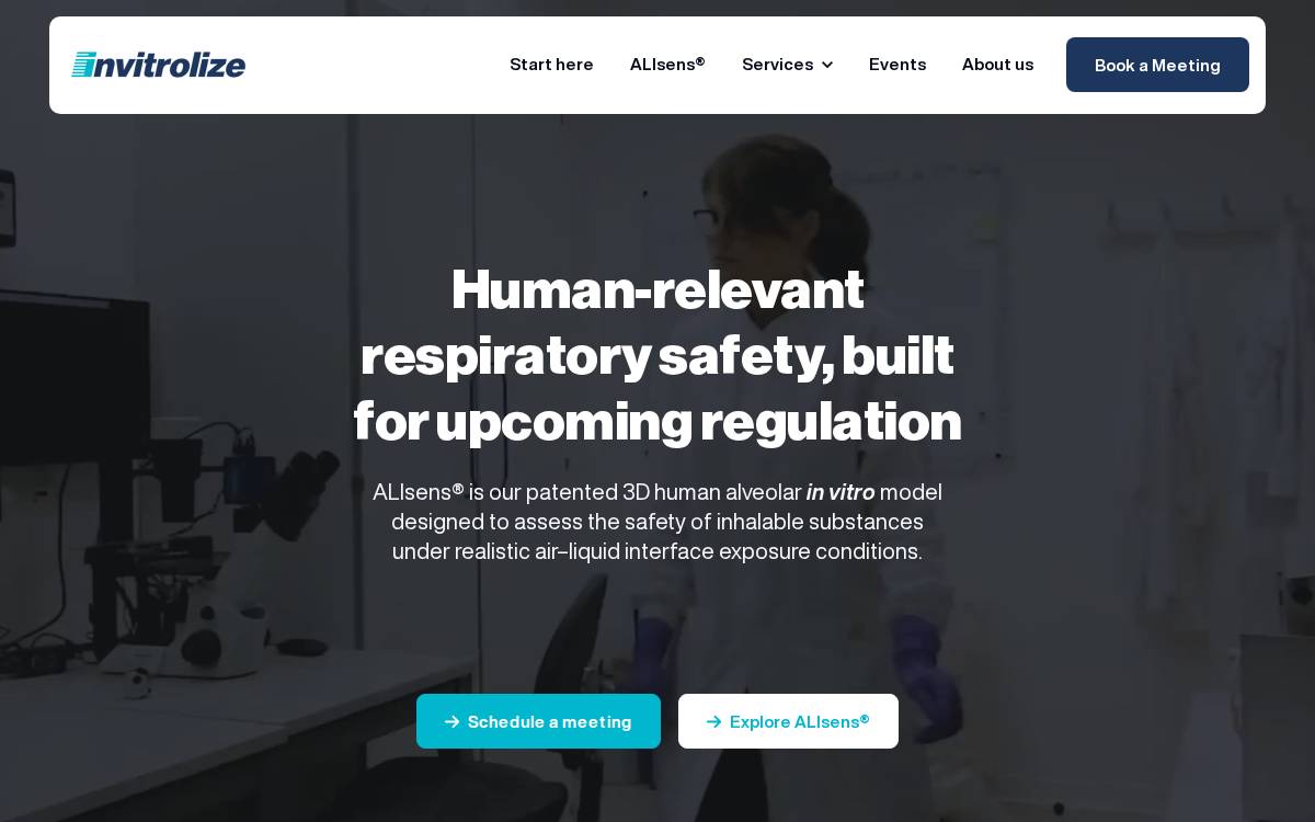 Invitrolize website preview