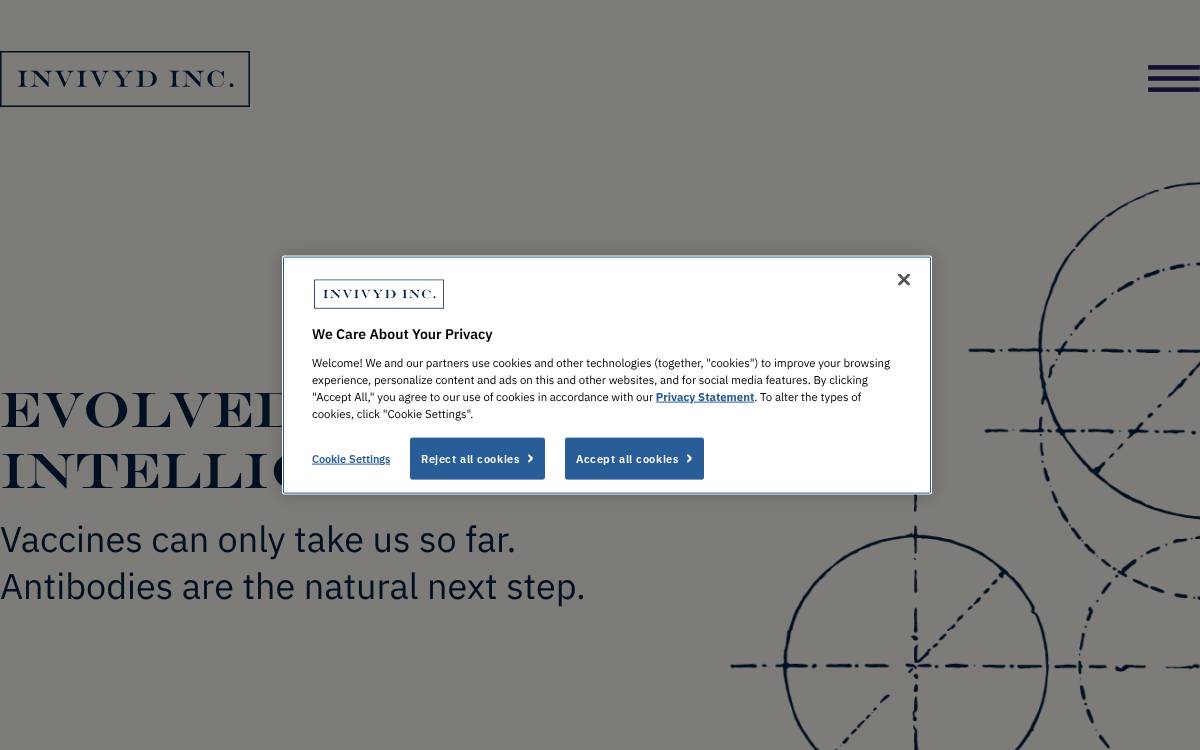 Invivyd website preview
