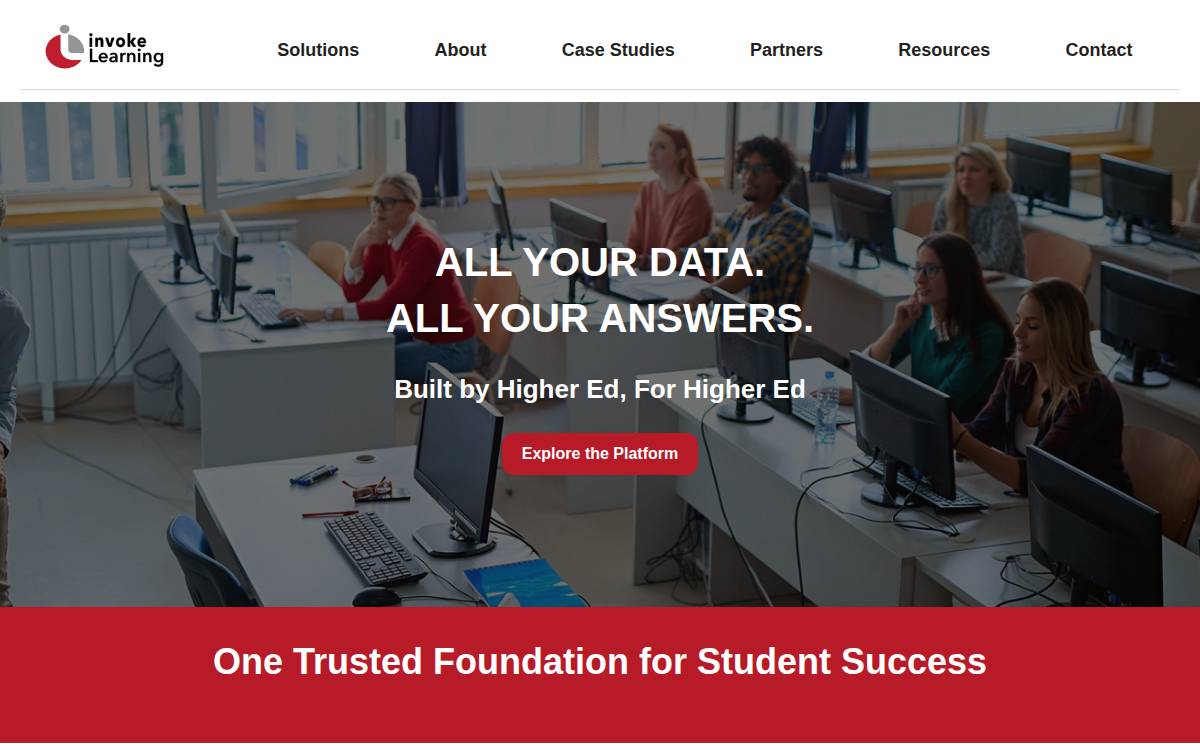 Invoke Learning website preview