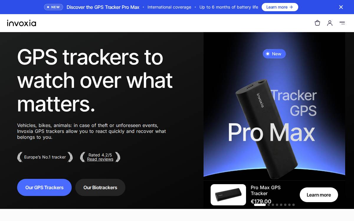 Invoxia website preview