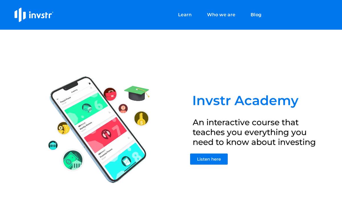 Invstr website preview