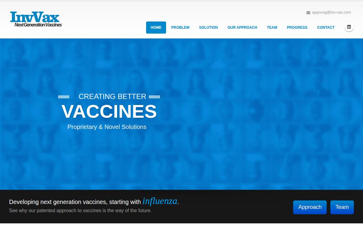 INVVAX INC website preview
