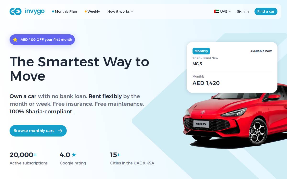 Invygo website preview