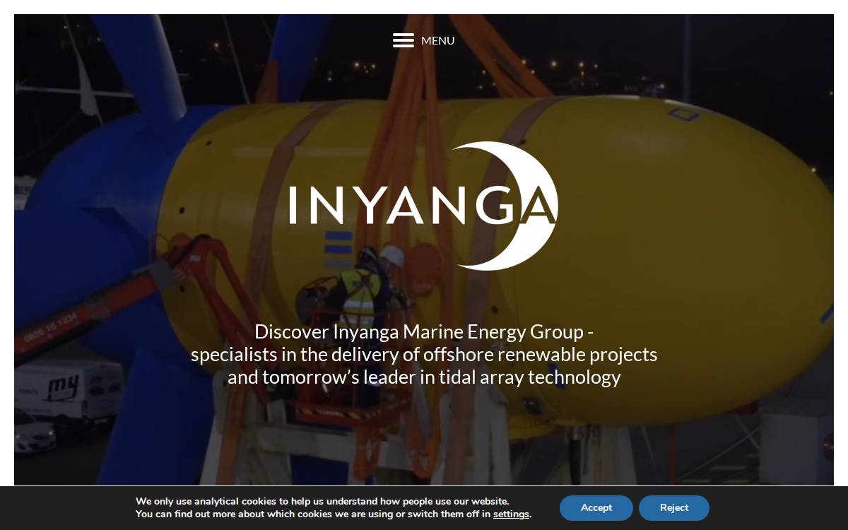 Inyanga Marine Energy Group website preview