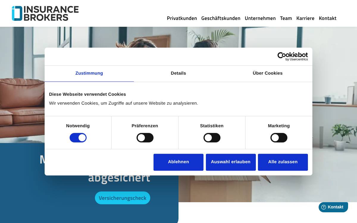 IO Insurance Brokers website preview
