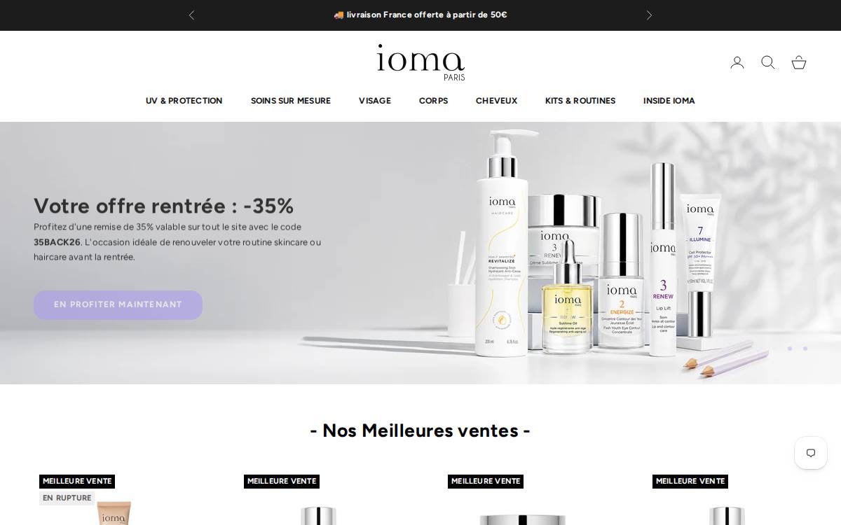 Ioma Paris website preview