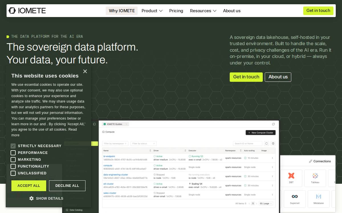 IOMETE website preview