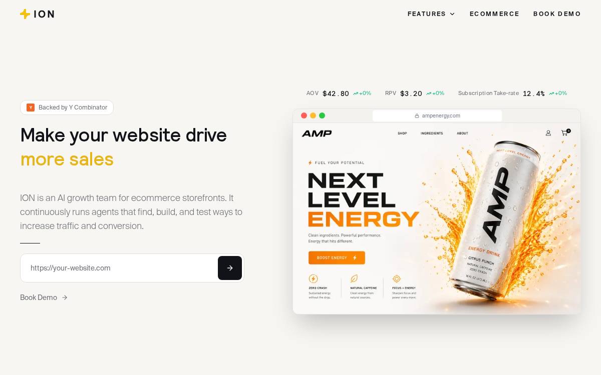 ion design website preview