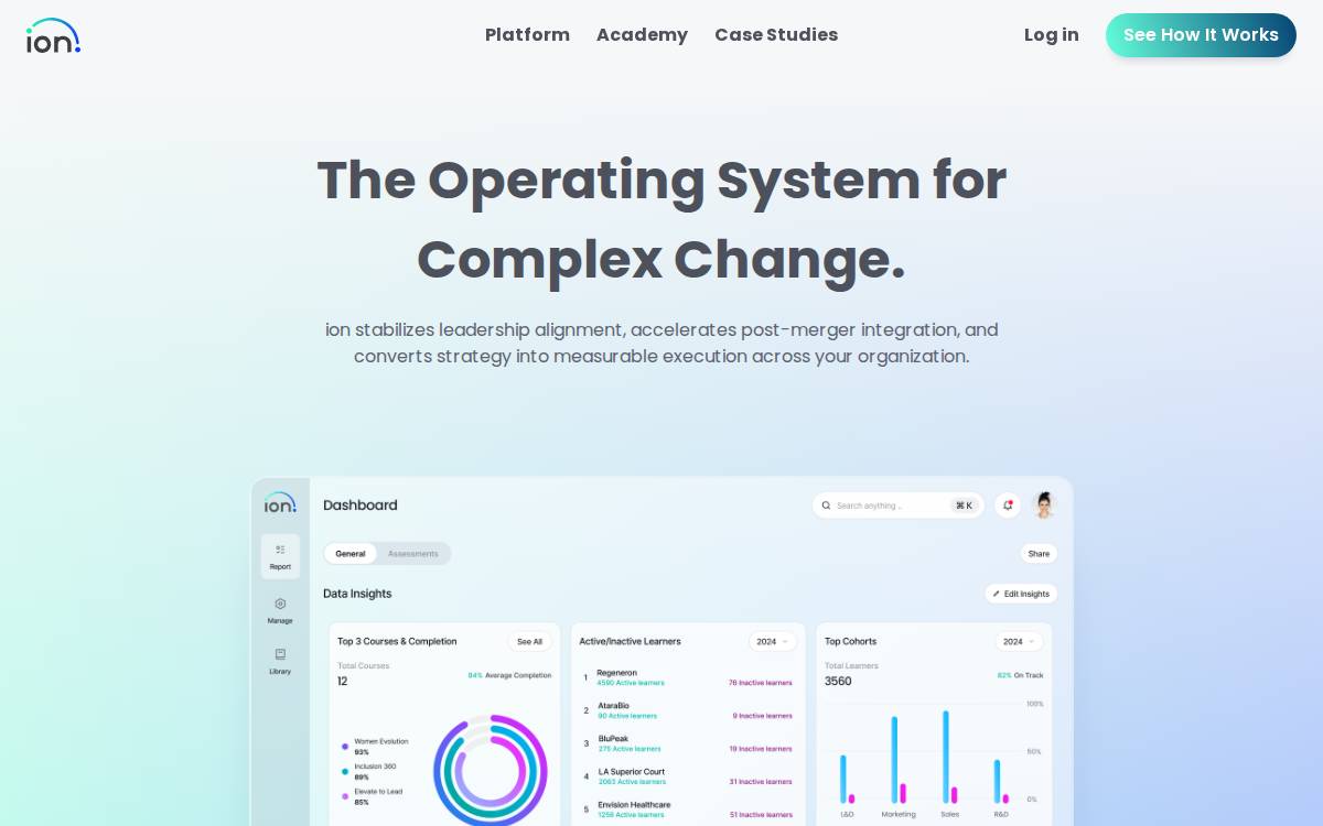 ion Learning website preview