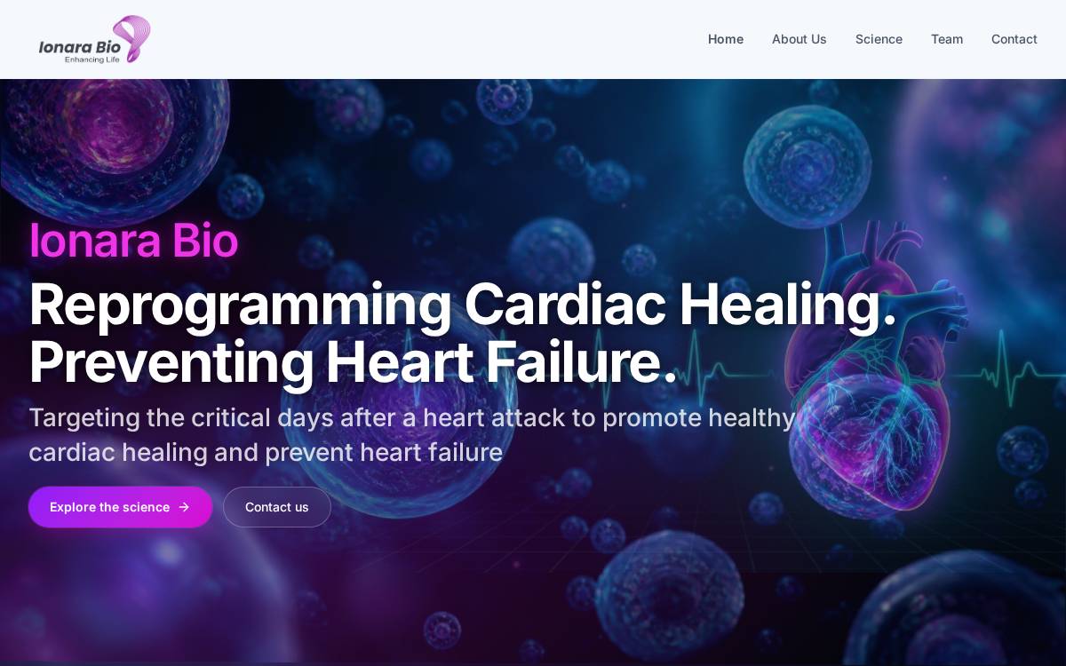 IonaraBio website preview