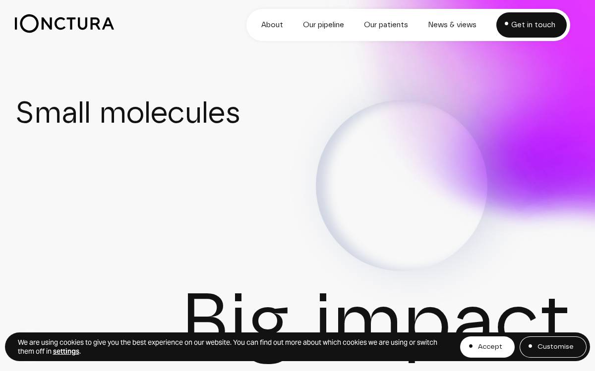 iOnctura website preview