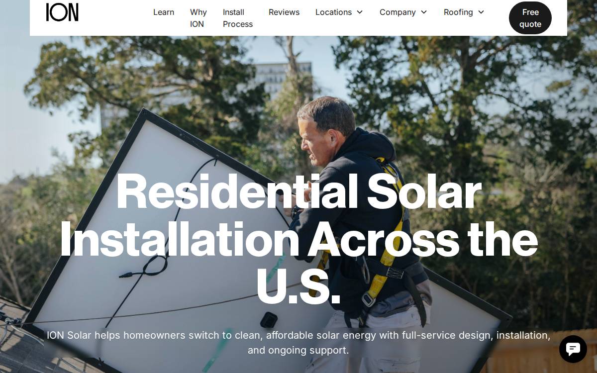 Ionsolar website preview