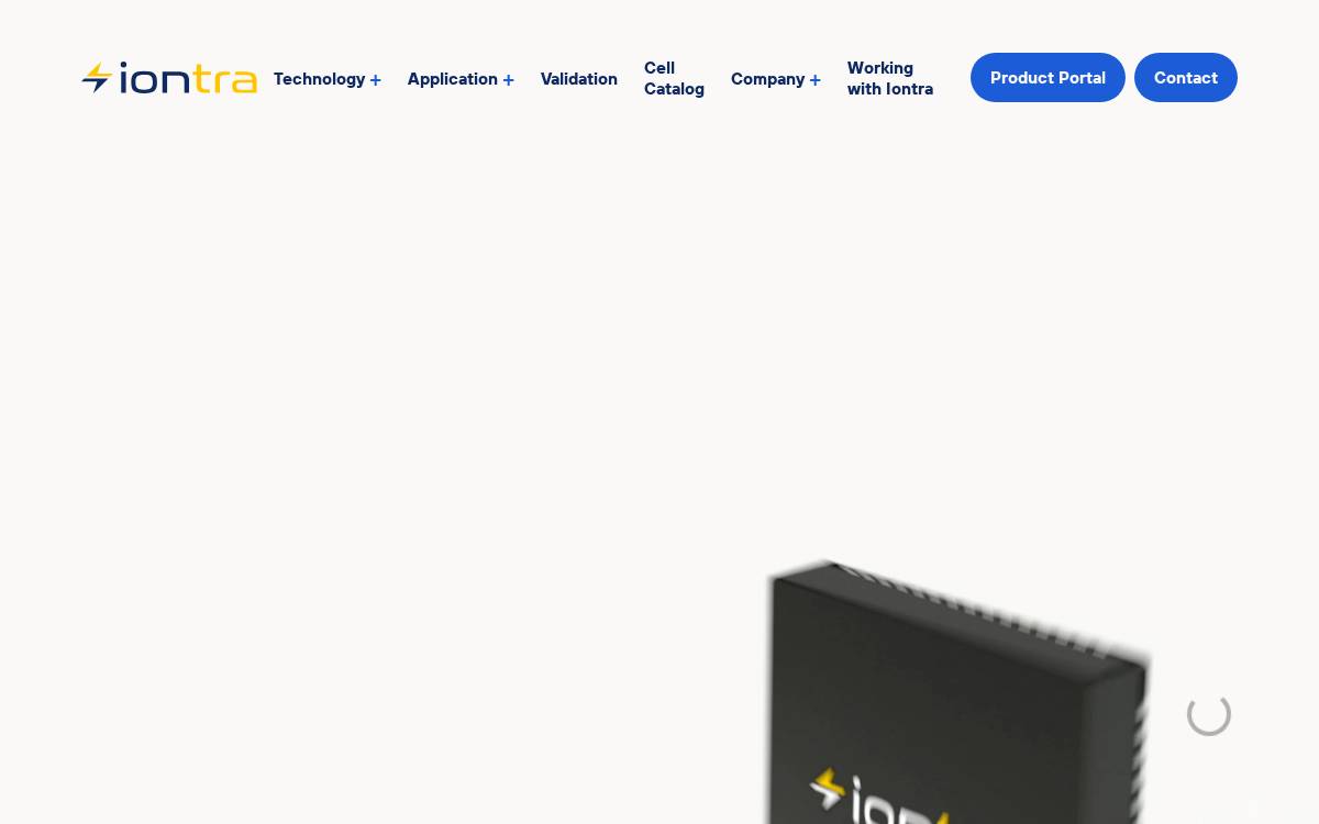 Iontra website preview