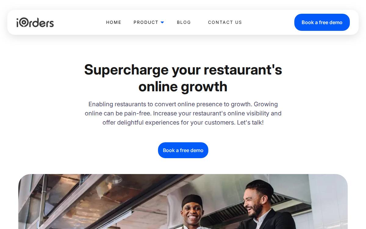 iOrders website preview