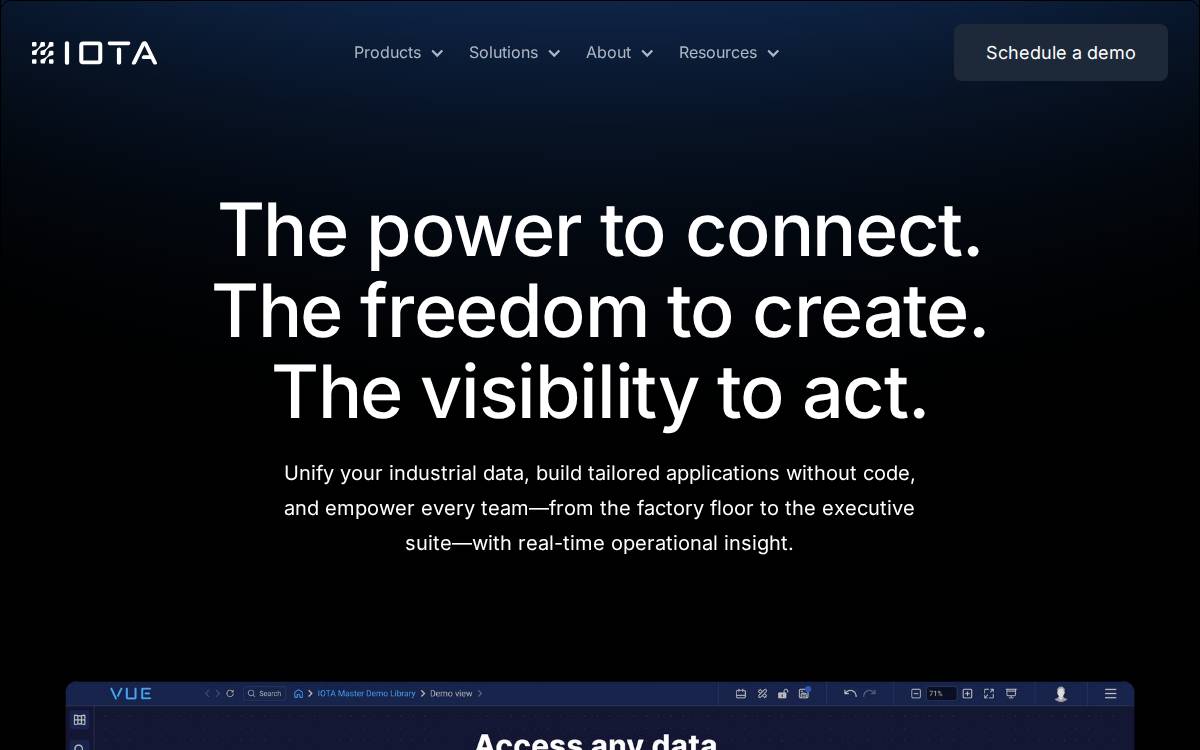 Iota Software website preview