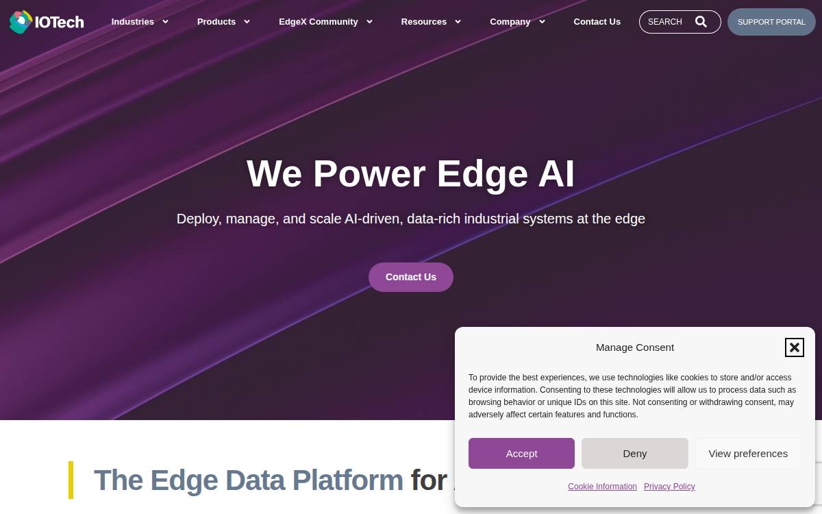 IOTech website preview