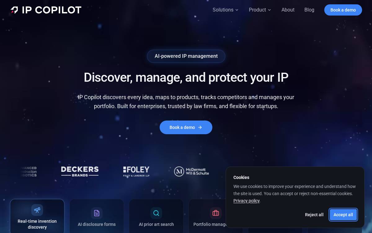 IP Copilot website preview